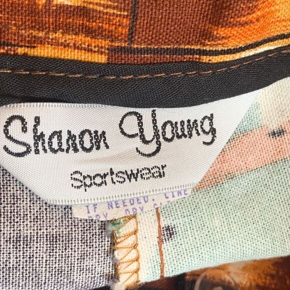 Vintage Sharon Young Shorts Tailored High Waisted Native American Folk Art Mom - Picture 9 of 11